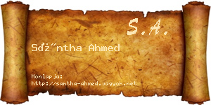 Sántha Ahmed névjegykártya